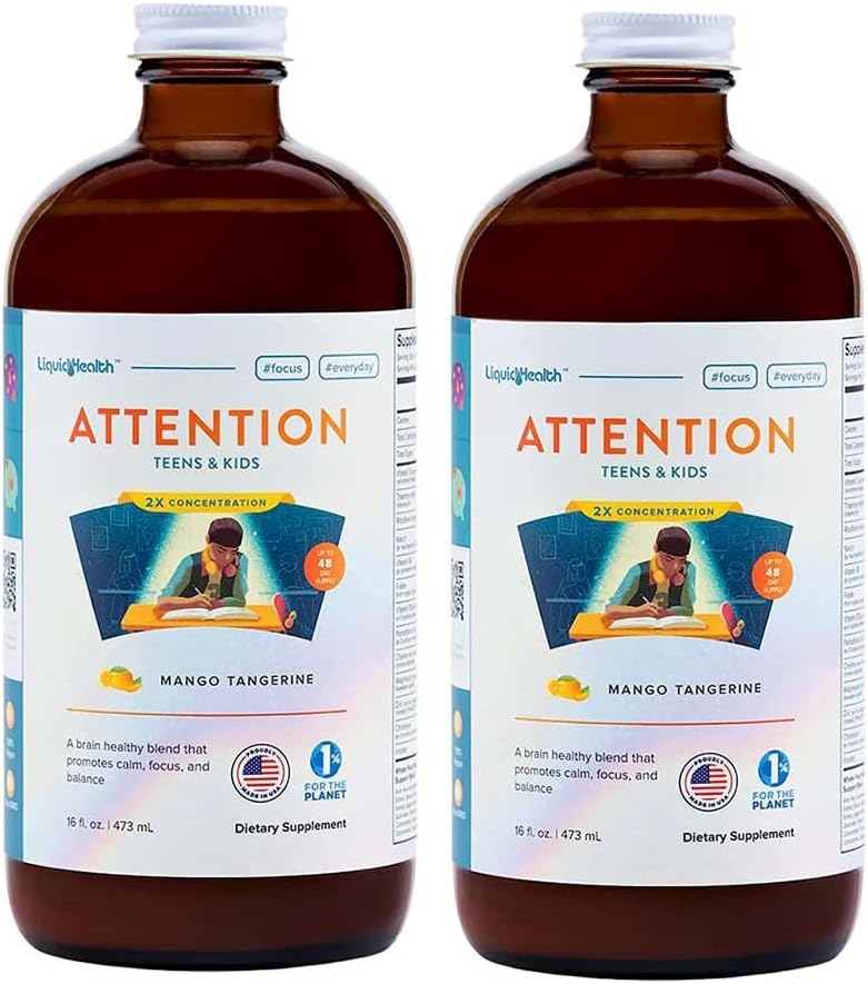 LIQUIDHEALTH Attention Liquid Multivitamin for Children & Teenagers (2-Pack) - görsel 1