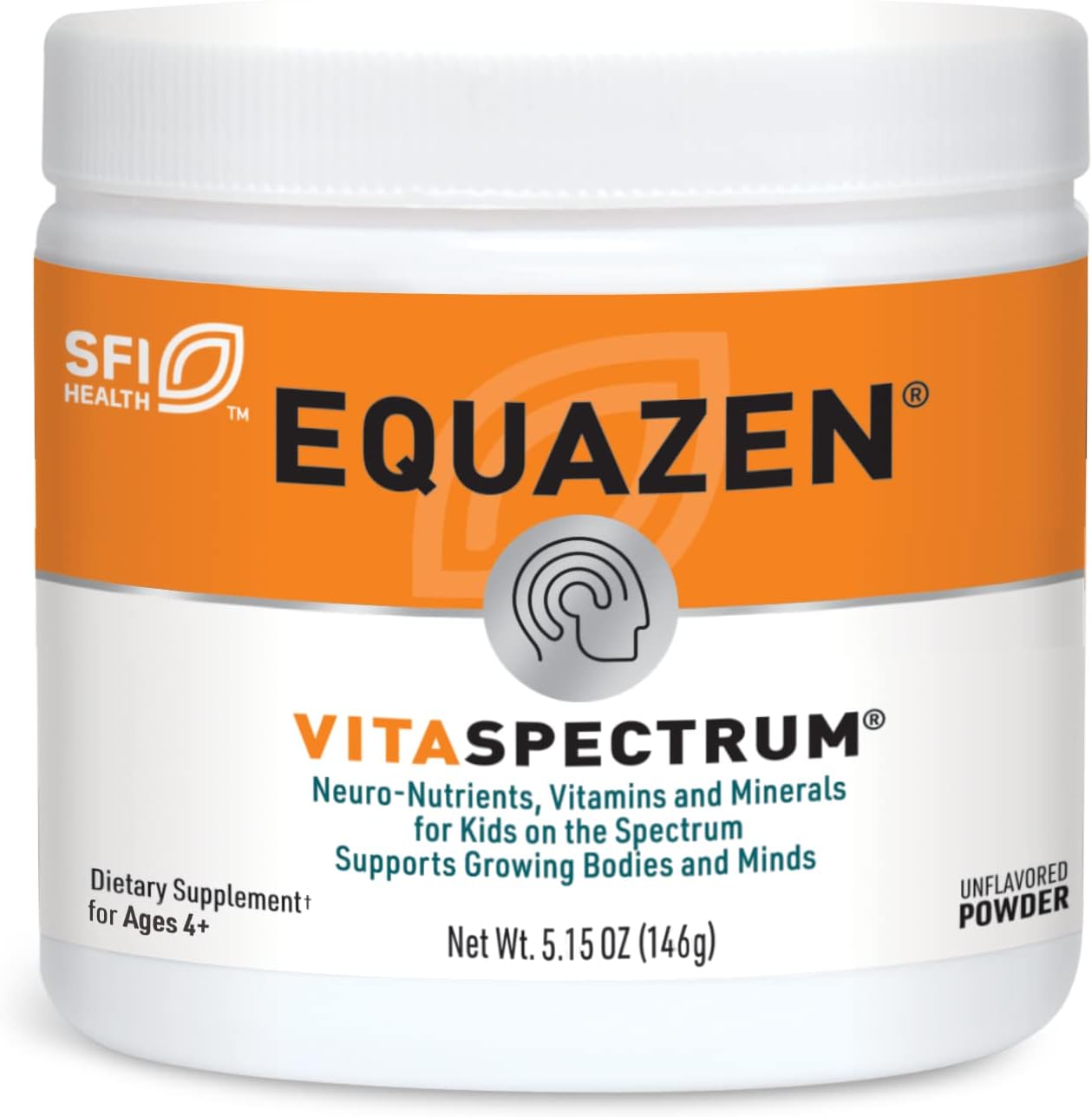EQUAZEN VitaSpectrum Powder - Multivitamin and Mineral Powder for Children - with Choline, Folate, B12, B6, Vitamin E and Vitamin D (146 g) - görsel 1