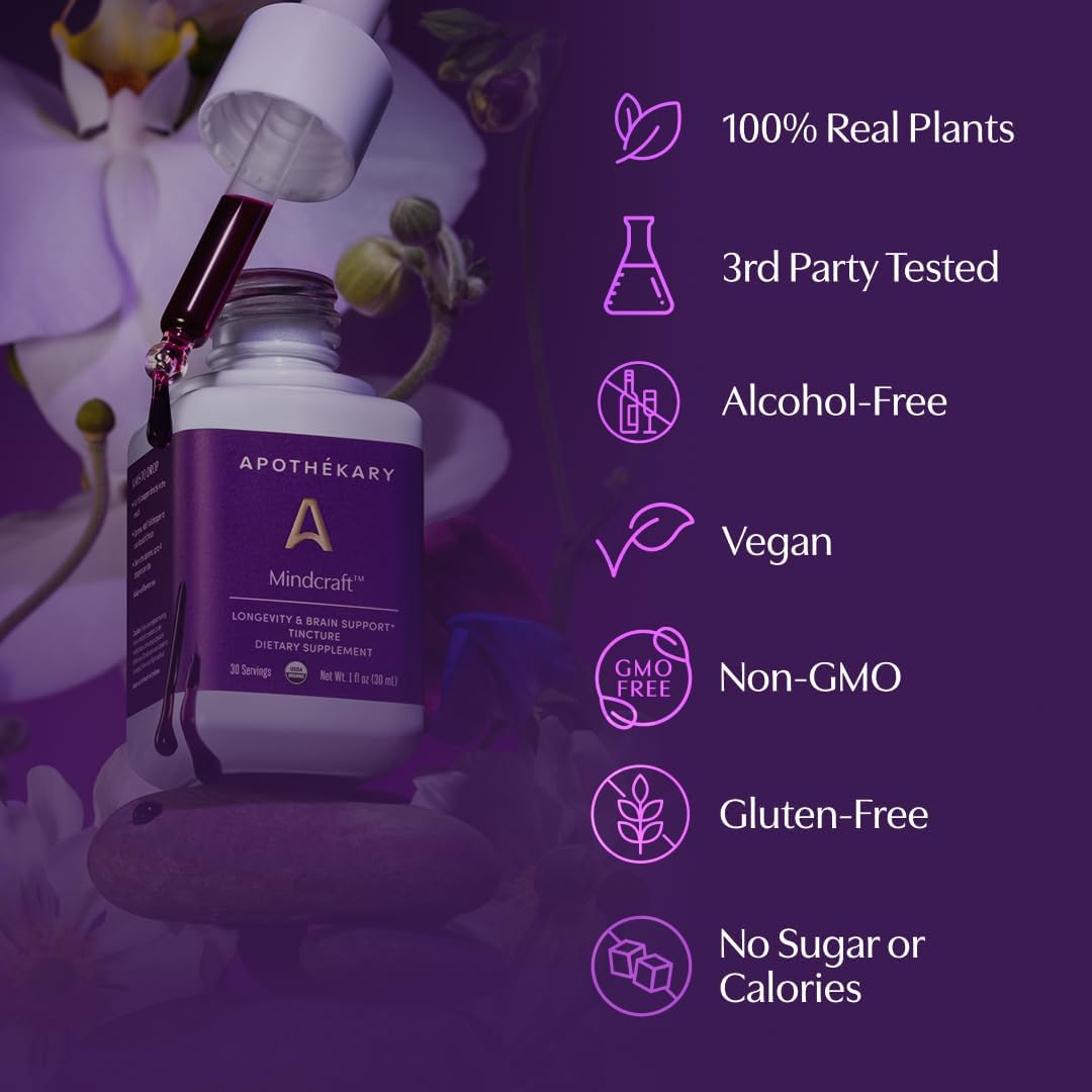 Apothékary Mindcraft – Focus, Cognition & Longevity Herbal Liquid Drops - görsel 5