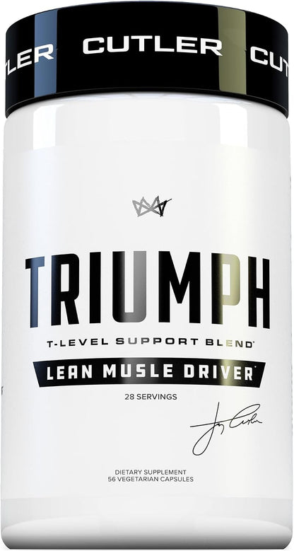TRIUMPH Testosterone Booster for Men – DIM, Ashwagandha, Boron – 56 Veggie Capsules