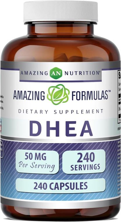Amazing Formulae DHEA 50 mg Supplement, 240 Capsules