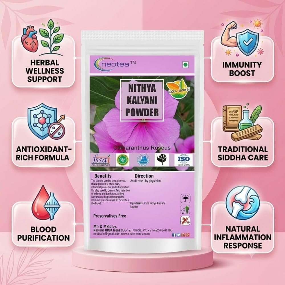 neotea Nithya Kalyani Powder - Premium Herbal Leaf Supplement, 100% Natural, Finely Milled, 300g - görsel 4