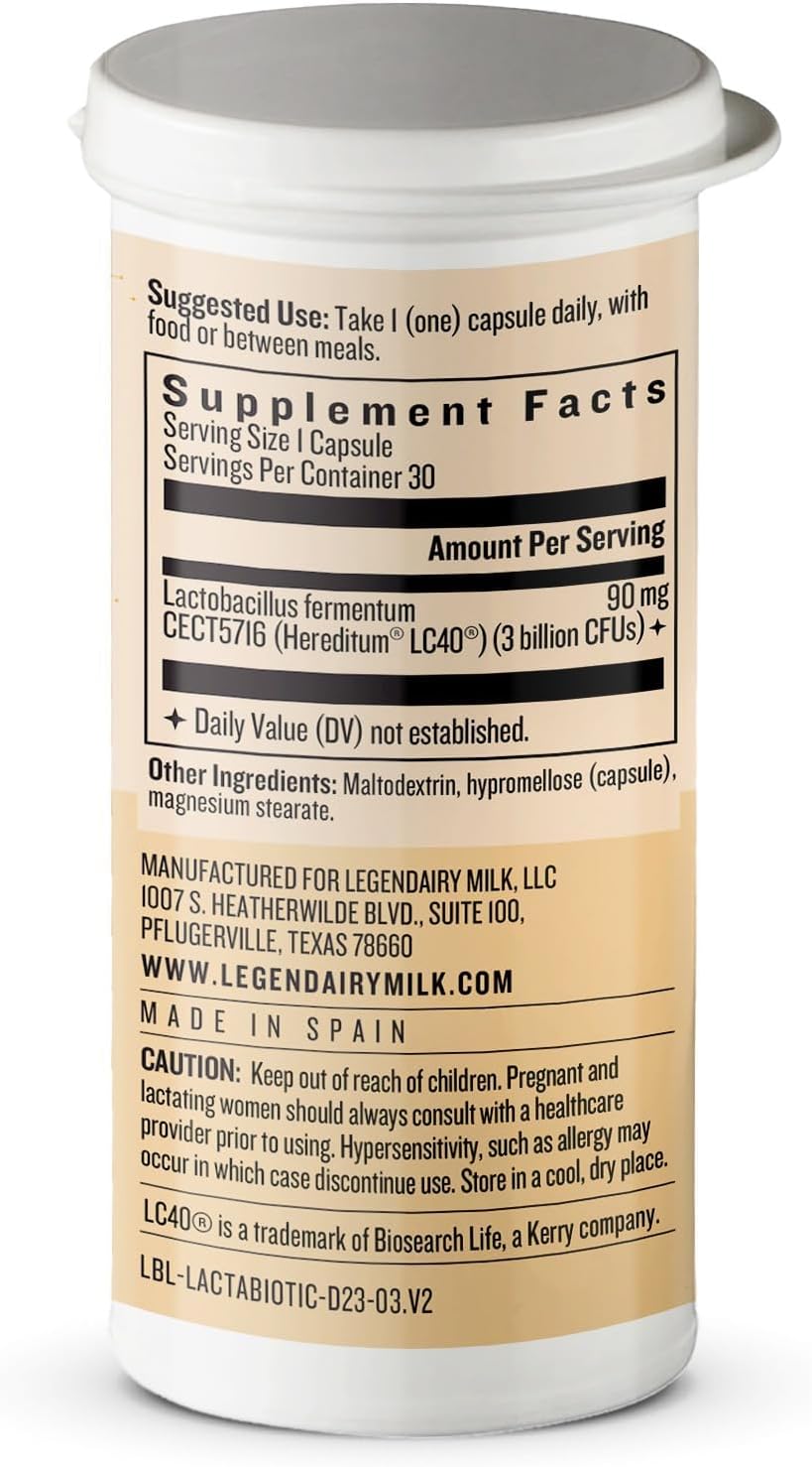 Legendairy Milk Lacta-Biotic Breastfeeding Probiotic - 30 Capsules - görsel 3