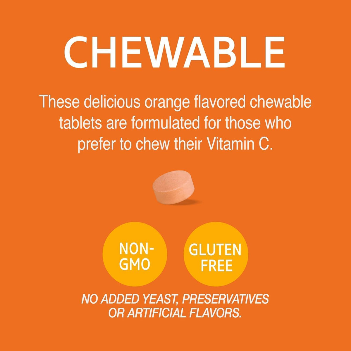 21st Century C-500 Orange – 110 Chewable Tablets, Pack of 3 - görsel 6