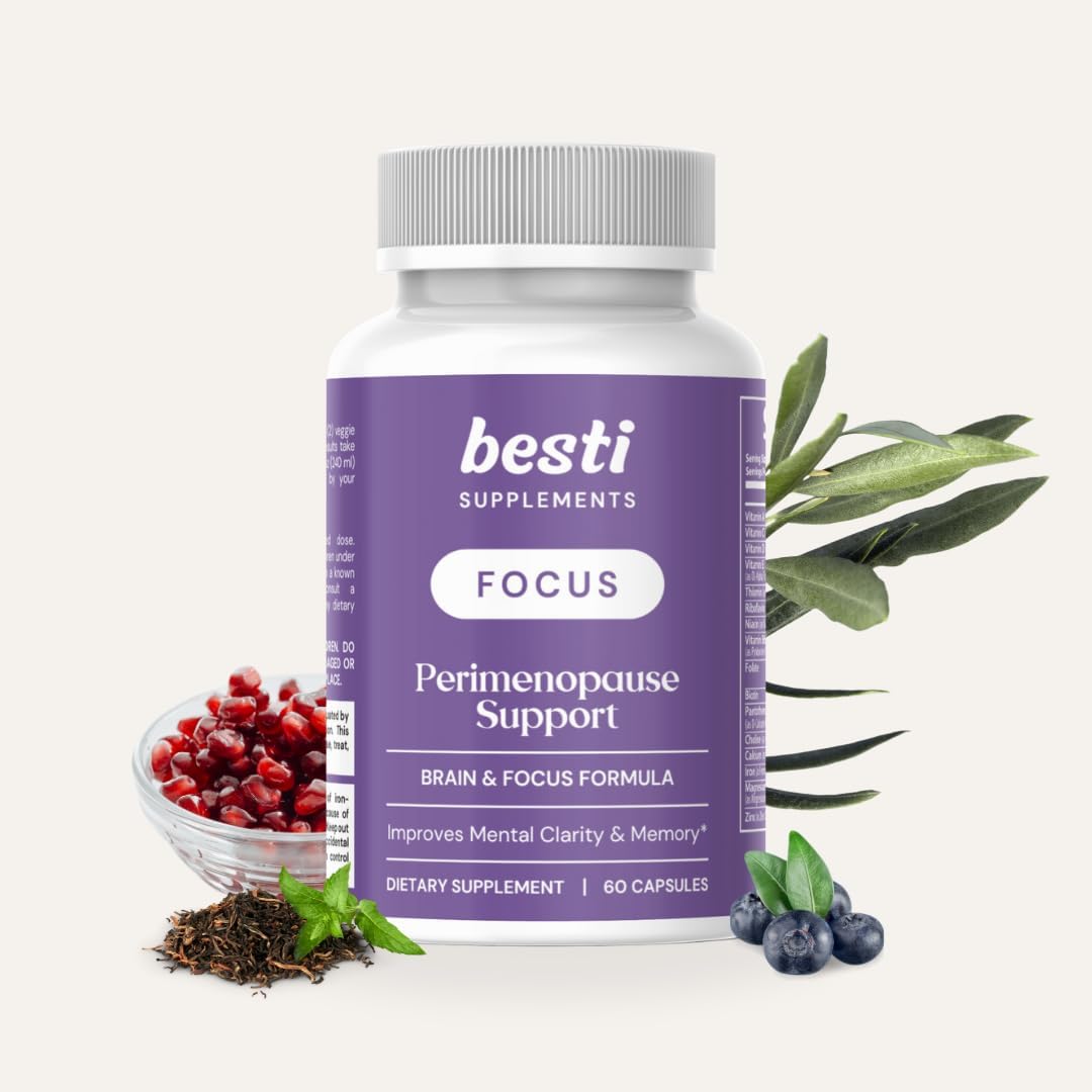Besti Supplements Focus - Perimenopause Support with Focus+ Formula, 60 Capsules - görsel 1