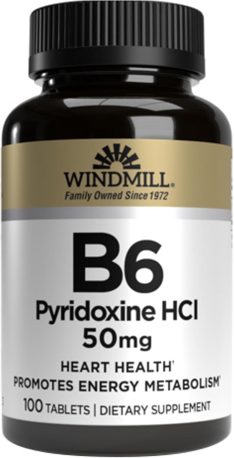 Windmill Vitamin B-6 50 mg Tablets - 100 Tablets - görsel 1