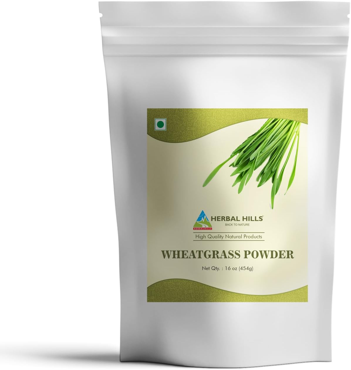 Herbal Hills Wheatgrass Powder | 454 g (16 oz) | Green Superfood Supplement - görsel 1