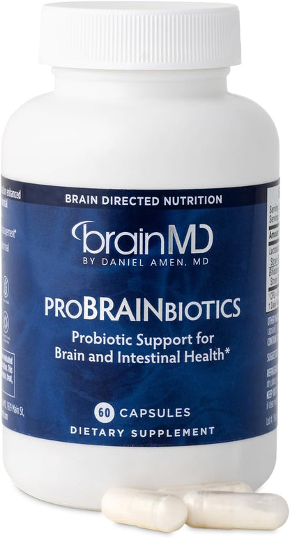 BRAINMD Dr Amen ProBRAINbiotics - 3 Billion CFU Probiotic, 60 Capsules