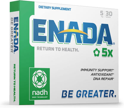 ENADA 5mg NADH with Chlorophyll – 30 Sublingual Tablets