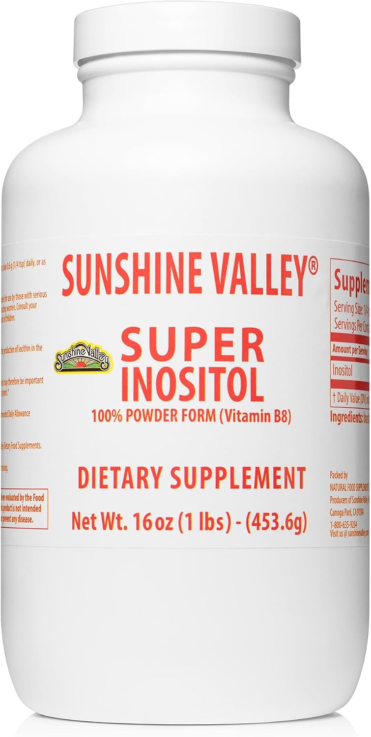 Sunshine Valley Super Inositol Powder – Unflavoured Dietary Supplement – 8 oz (227g) - görsel 4