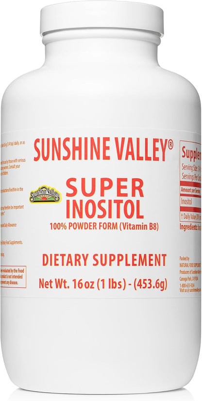 Sunshine Valley Super Inositol Powder – Unflavoured Dietary Supplement – 8 oz (227g)