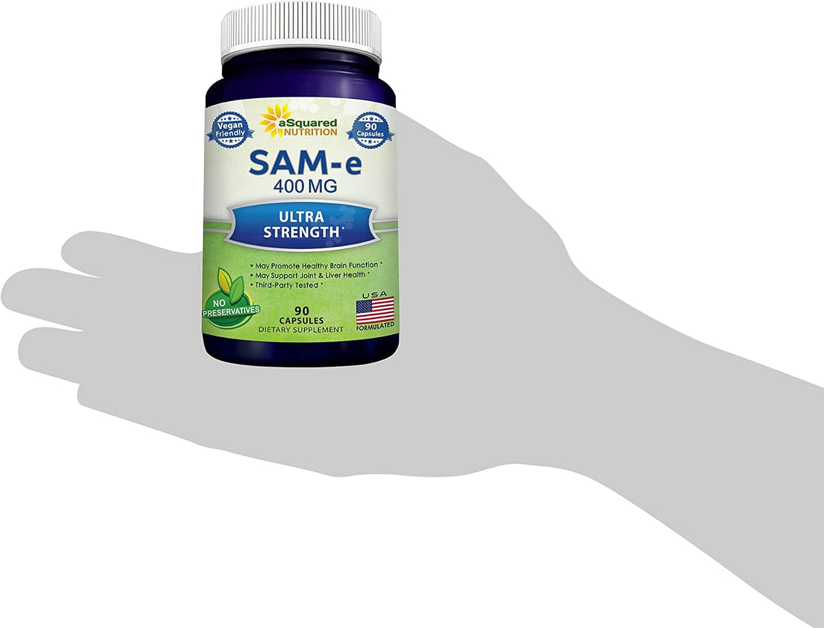 aSquared Nutrition SAM-e 400mg Food Supplement - 90 Capsules - S-Adenosyl Methionine - görsel 9