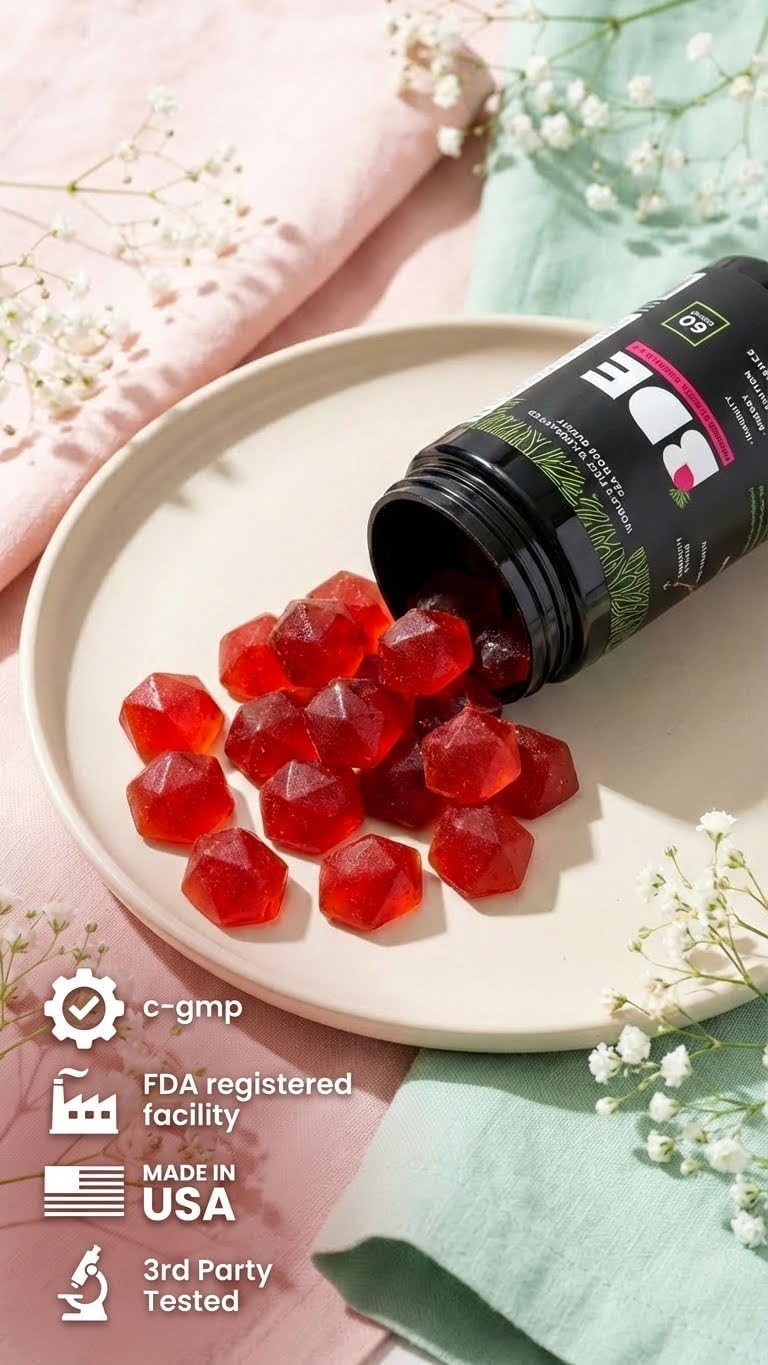 BDE Wildcrafted Sea Moss Gummy - Multivitamin with Maca Root, Beets, Lion's Mane, Vitamin D+E, Zinc - 60 Gummies - görsel 5