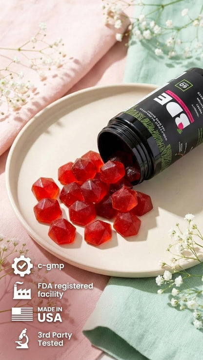 BDE Wildcrafted Sea Moss Gummy - Multivitamin with Maca Root, Beets, Lion's Mane, Vitamin D+E, Zinc - 60 Gummies