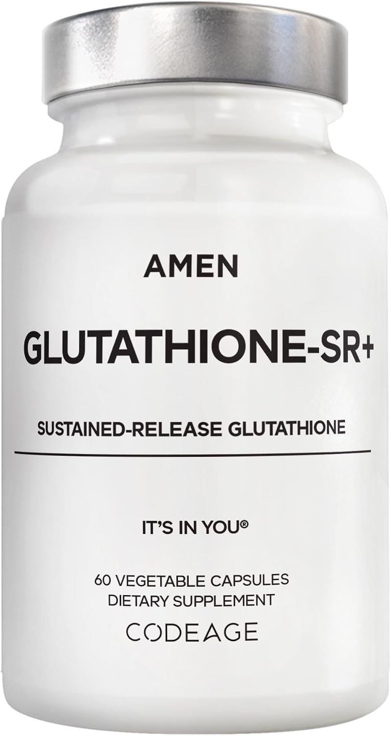 Amen Glutathione-SR+ Sustained-Release Glutathione Supplement – 60 Capsules - görsel 1