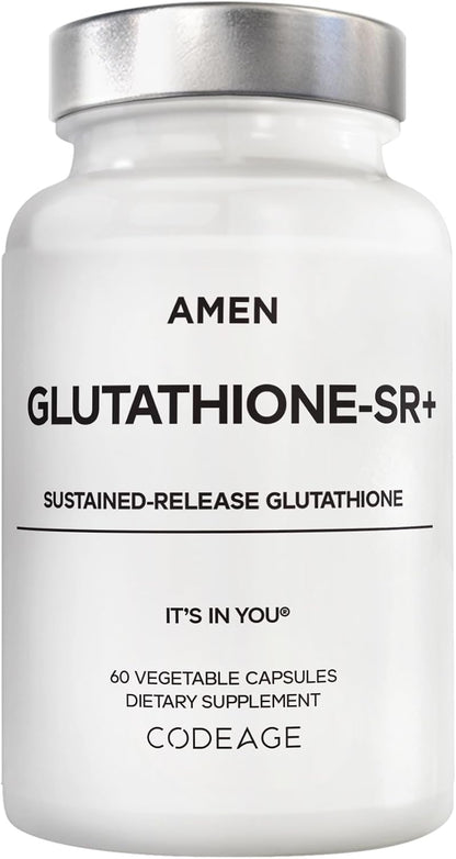 Amen Glutathione-SR+ Sustained-Release Glutathione Supplement – 60 Capsules