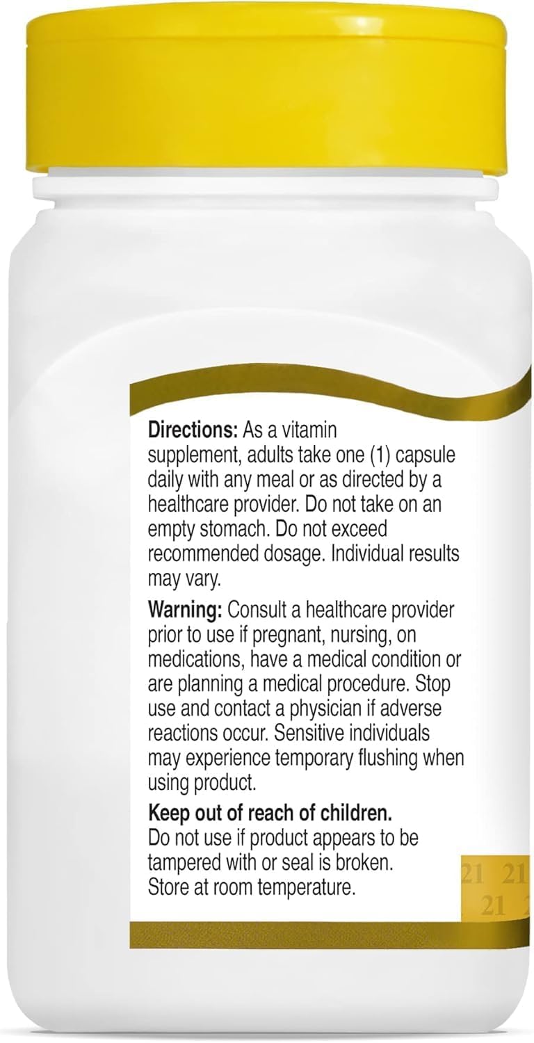 Niacin Flush-Free 500 mg - 110 Capsules - görsel 4