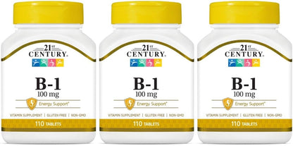 21st Century Vitamin B1 100mg Tablets (3-Pack)