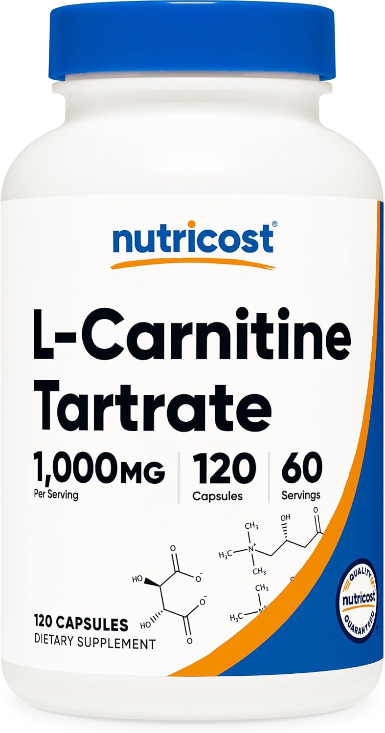 Nutricost L-Carnitine Tartrate 1000mg, 120 Capsules - görsel 1