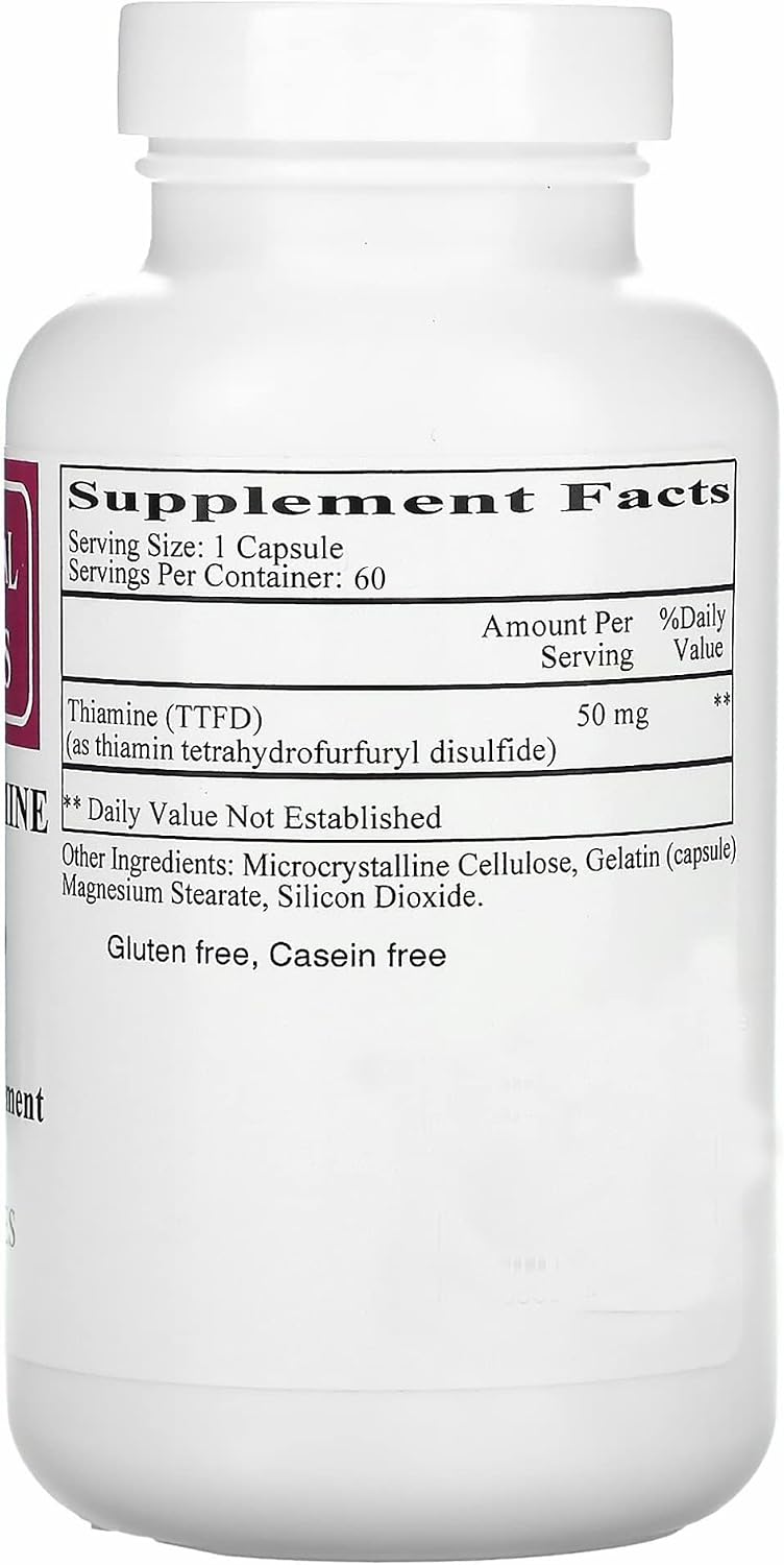 Ecological Formulae All Thiamine Vitamin B1 50 mg, 2 x 60 Capsules - görsel 2