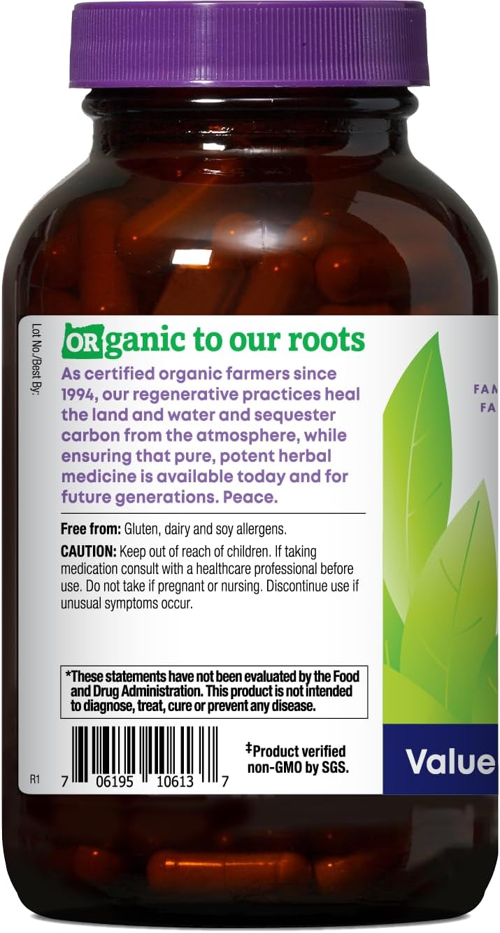Oregon's Wild Harvest Slippery Elm Herbal Supplement Organic Vegan Capsules - 180 Count - görsel 2