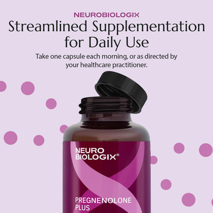 Neurobiologix Pregnenolone Plus: Pregnenolone and Niacinamide Supplement for Hormone Balance, Mood & Mental Clarity – 60 Capsules