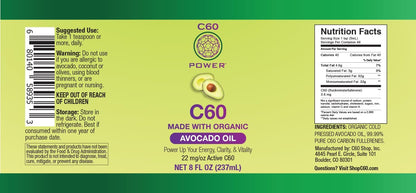 C60 Power - Organic Avocado Oil with 99.99% Pure C60