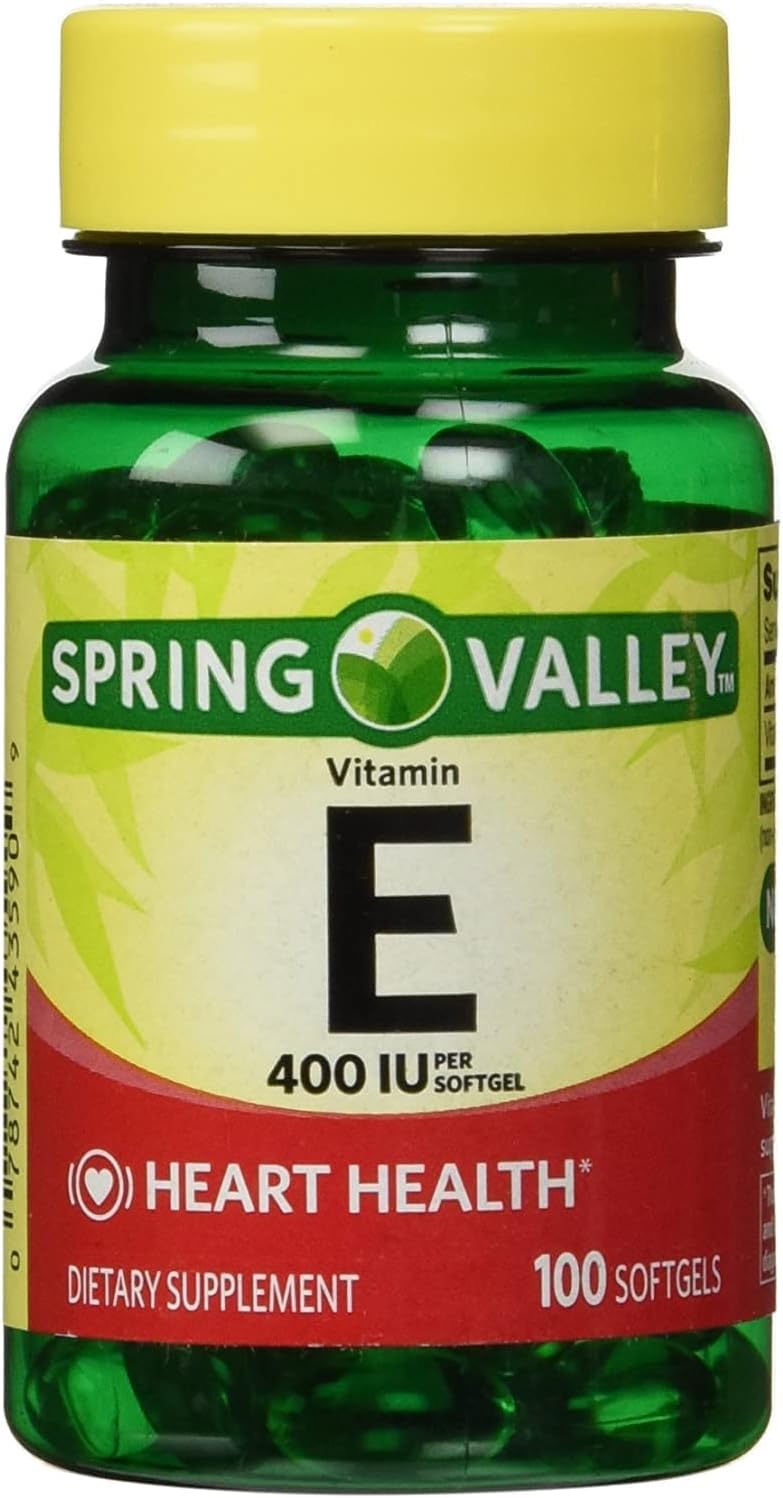 Spring Valley Vitamin E 400 IU, Water-Dispersible, 100 Softgels - görsel 1