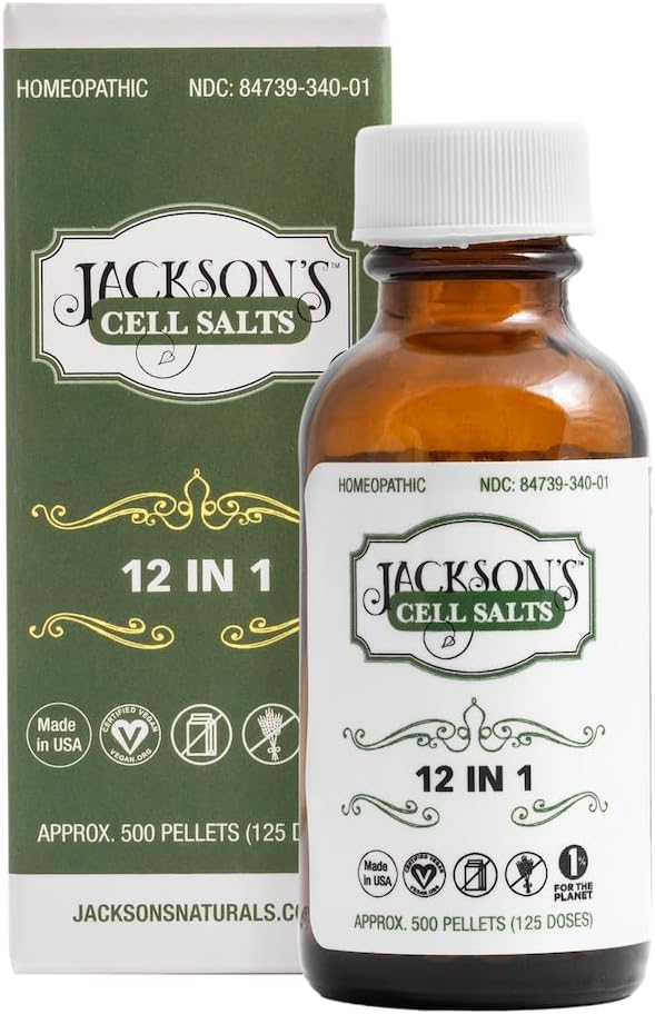 Jackson's 12-in-1 Cell Salt Combo 6X – 500 Pellets (125 Doses) – Vegan, Lactose-Free, Manufactured in the USA - görsel 5