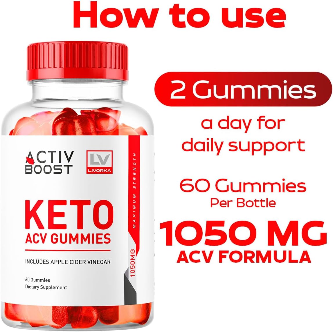 ActivBoost Keto Gummies Advanced Formula with ACV (2 Pack, 120 Gummies) - görsel 3