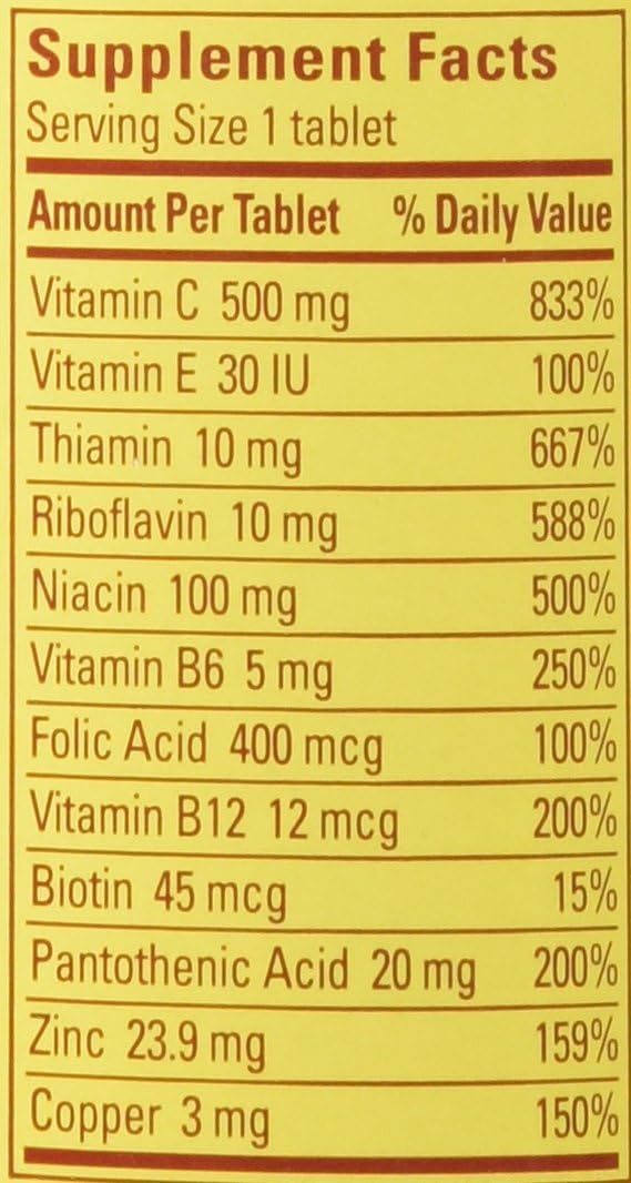 Nature Made Stress B Complex with Zinc, 75 Tablets per Bottle – Pack of 3 (225 Tablets) - görsel 2