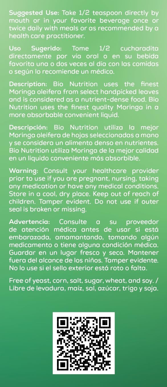 Bio Nutrition Moringa Liquid 120 ml | Moringa 5000 Super Food | Liquid Herbal Supplement - görsel 3