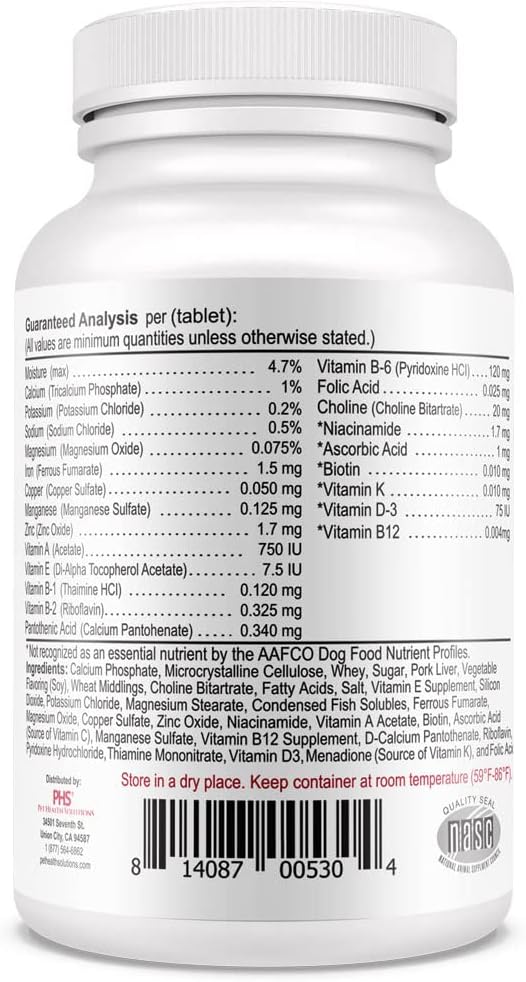 Vita-Tabs for Dogs Multivitamin & Mineral Supplement - 60 Chewable Tablets - görsel 9