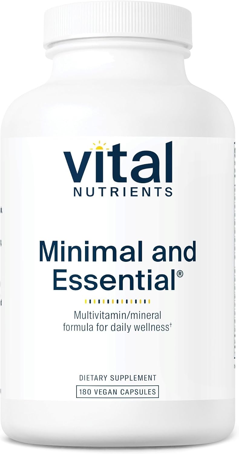 Vital Nutrients Minimal and Essential Multivitamin - Methylated B12, Iron-Free, 180 Vegetarian Capsules - görsel 1