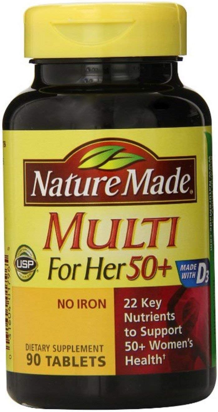 Nature Made Multi for Her 50+ Vitamin & Mineral Tablets, 180 Count (Pack of 2) - görsel 7