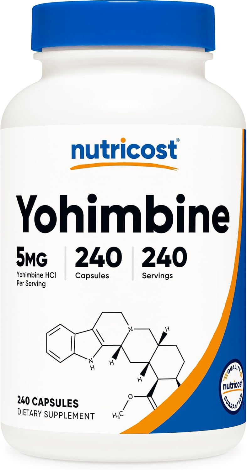Nutricost Yohimbine HCl 5mg, 240 Capsules Extra Strength - görsel 1