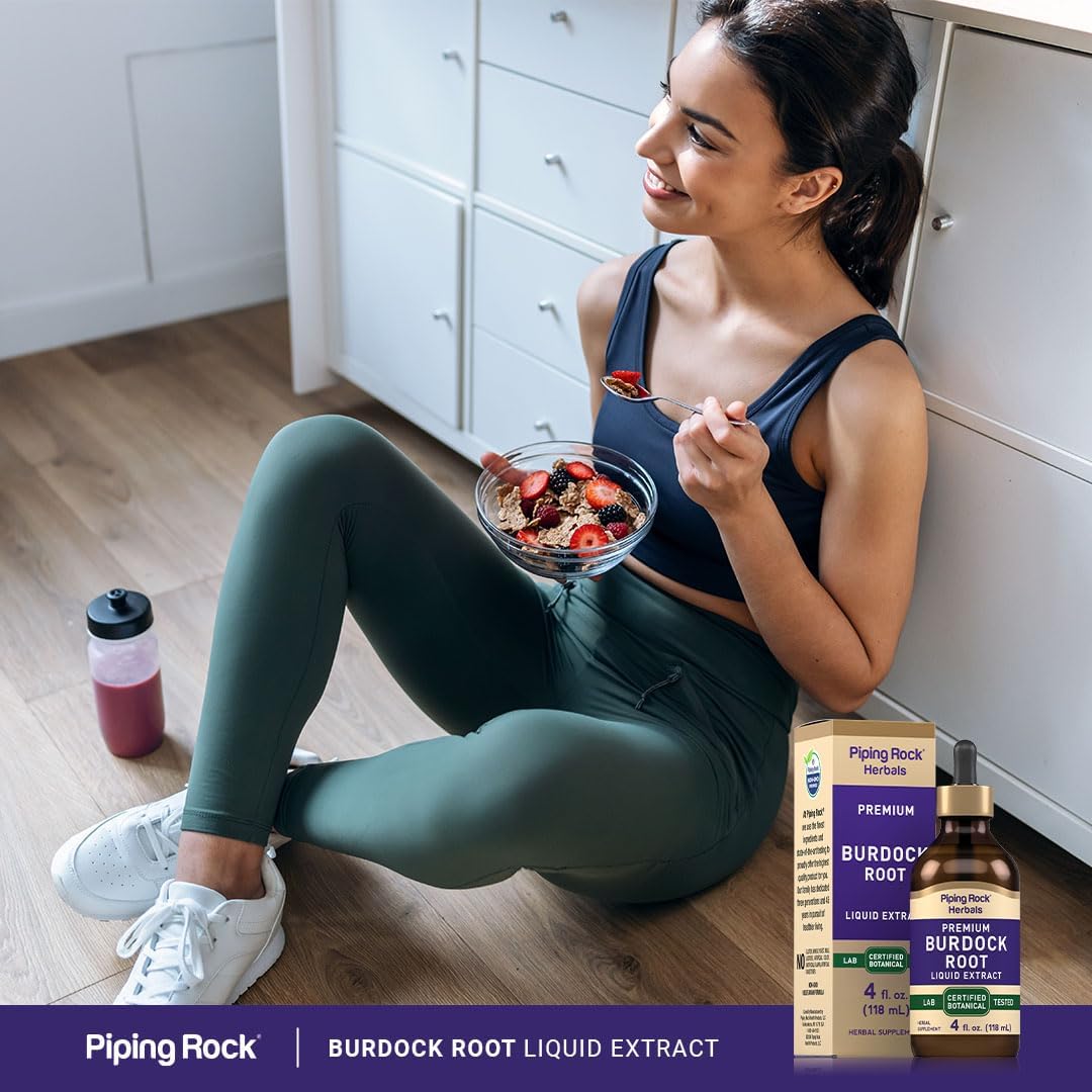 Piping Rock Burdock Root Tincture Extract | 118 ml | Premium Herbal Liquid Drops | Certified Botanical Supplement | Non-GMO, Gluten-Free - görsel 6