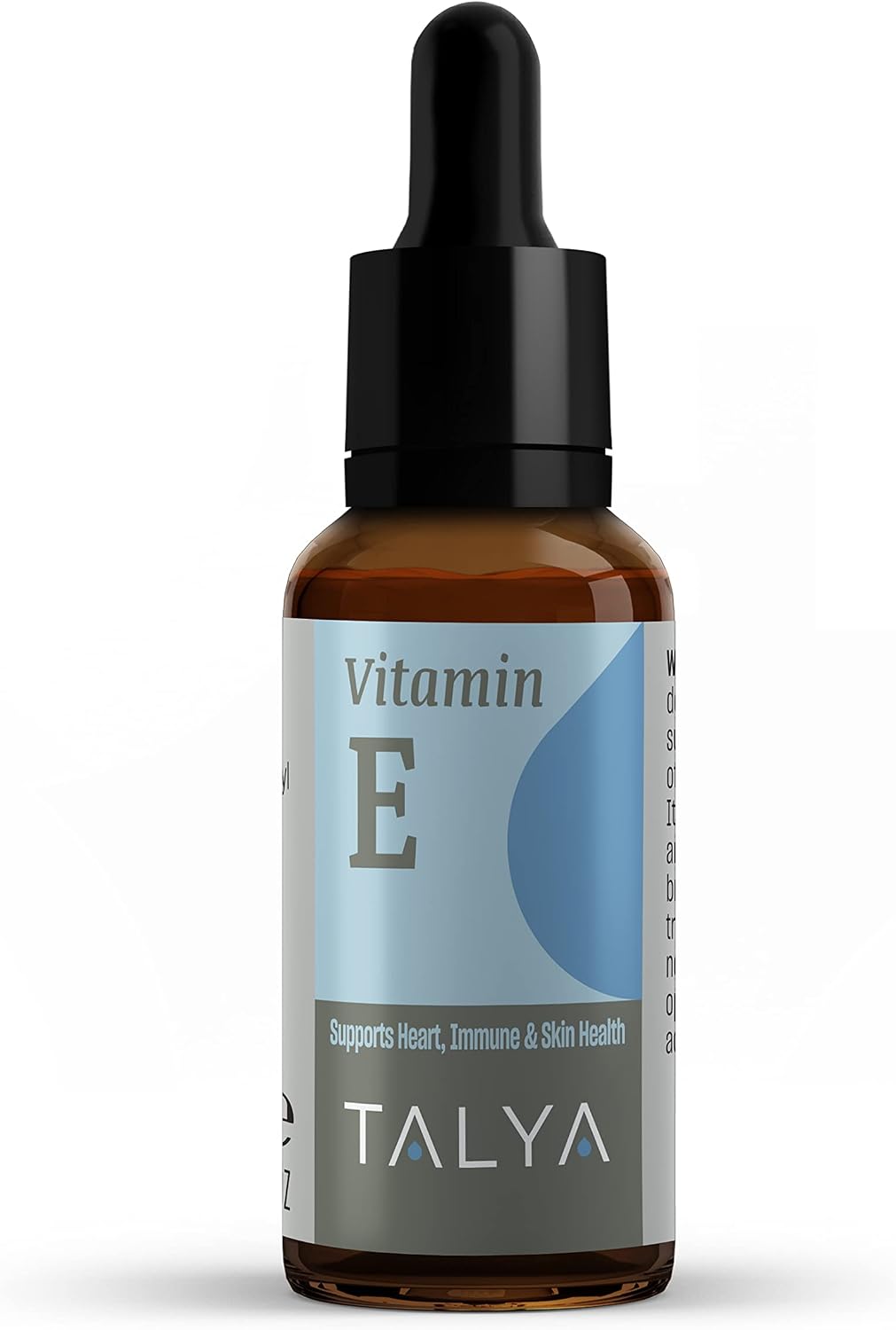 TALYA Vitamin E Liquid Drops 10 ml | Immune & Skin Health | for Scars | Glass Dropper Bottle | Vegan, Non-GMO, Supplement - görsel 7