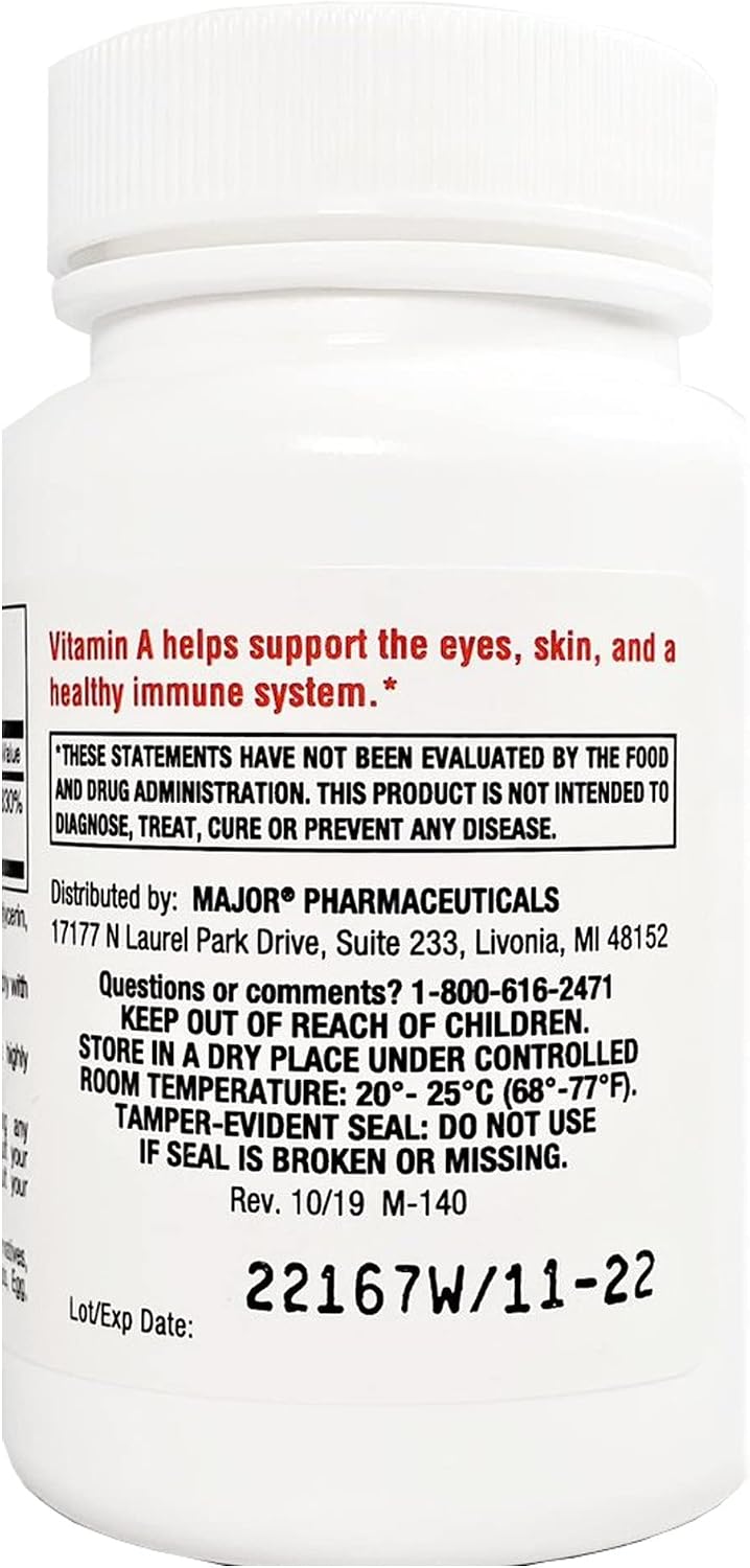 Major Vitamin A Capsules, 100 Softgels - görsel 2