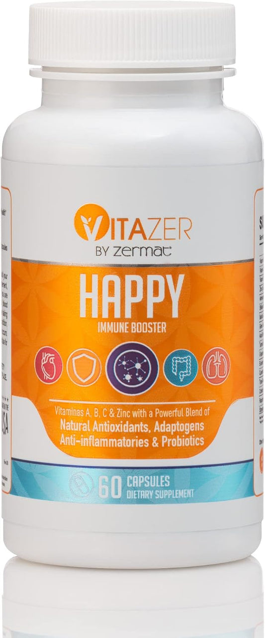 Zermat Happy Booster Immune Vitazer, 60 Capsules - Immune Support Food Supplement