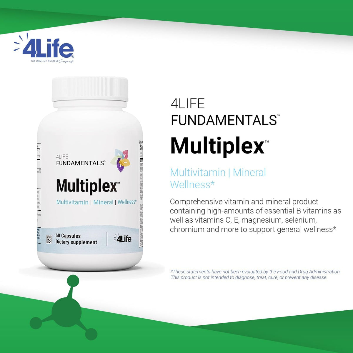 4Life Multiplex Multivitamin and Mineral Food Supplement, 60 Capsules - görsel 3