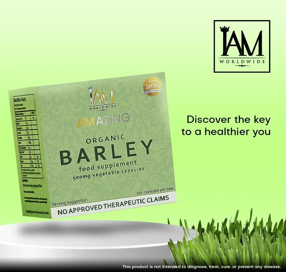 IAM WORLDWIDE Amazing Organic Barley Capsule from Australia 100 Capsules x 500 mg - görsel 2