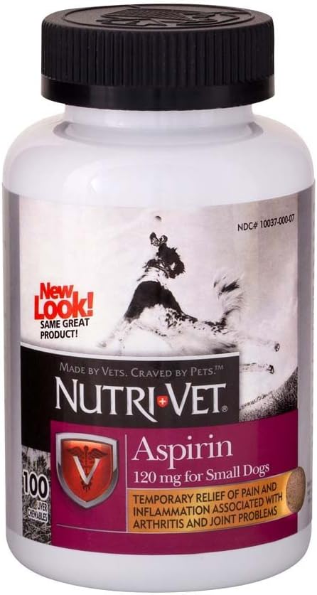 Nutri-Vet Aspirin for Small Dogs Under 23 kg - 120 mg Tablets - 100 Count (Pack of 2) - görsel 1