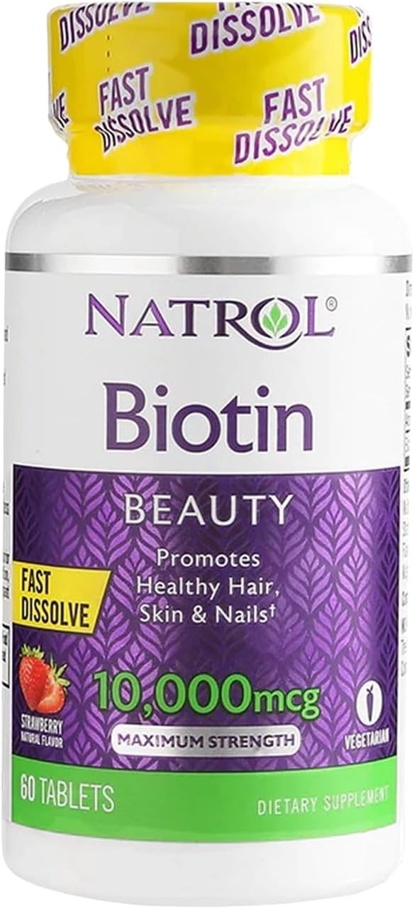 Natrol Biotin Fast Dissolve Tablets, 10,000 mcg - görsel 1