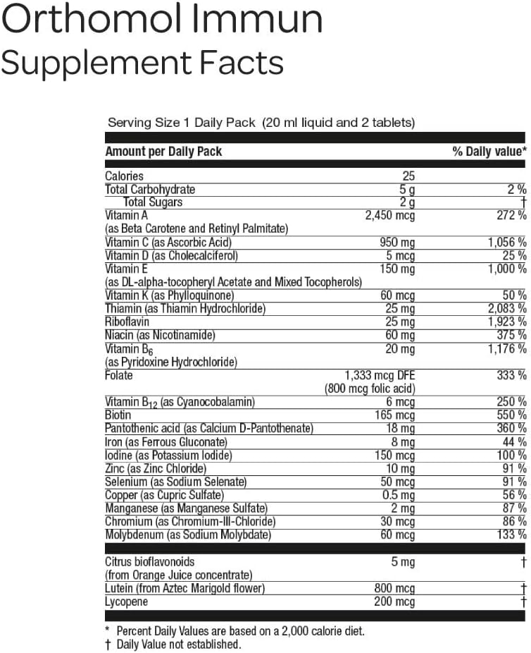 Orthomol Immun – Daily Immune Support with 25+ Nutrients, 30-Day Supply - görsel 3