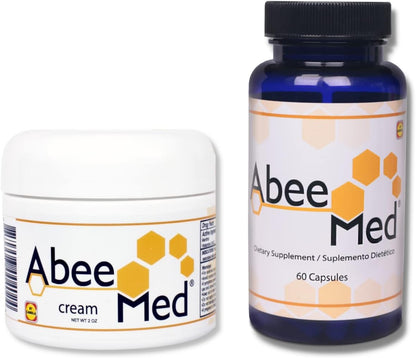 ABEE MED Bee Venom Supplement – 60 Capsules + 60 ml Cream – Apitoxin for Pain Support and Mobility