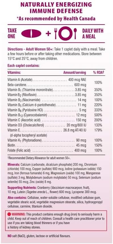 Jamieson Multi Complete Vitamin for Women 50+ 90 Caplets - görsel 3