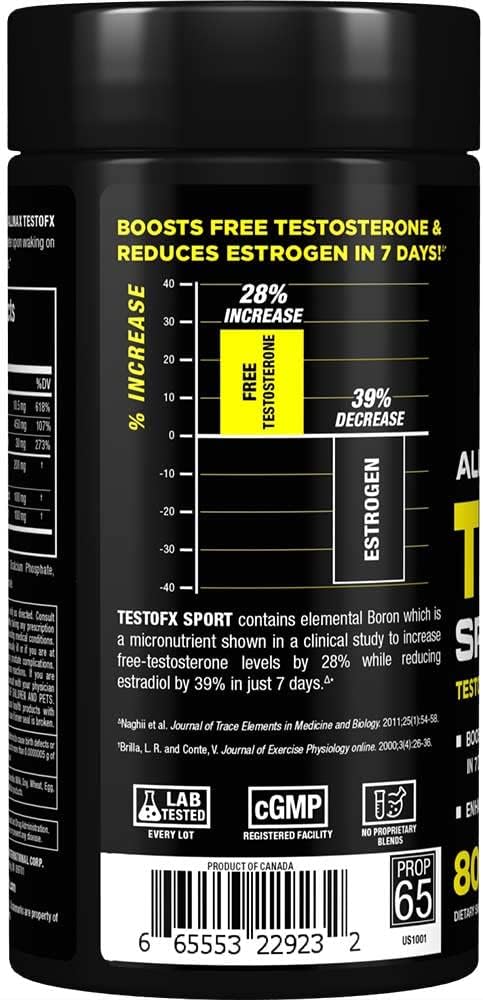 ALLMAX TESTOFX Sport - Testosterone Support Formula with Zinc, Vitamin B6 & Magnesium - 80 Capsules - görsel 2