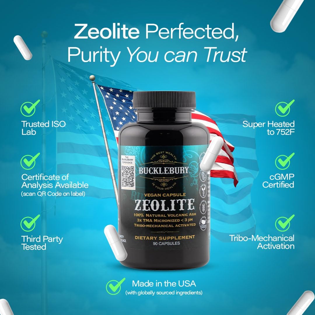 BUCKLEBURY Micronised Zeolite Capsules | Natural Detox Support | 90 Vegan Capsules - görsel 3