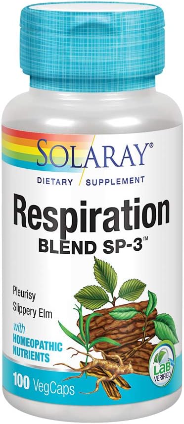 SOLARAY Respiration Blend SP-3 - Herbal & Cell Salts for Respiratory Comfort, 100 VegCaps